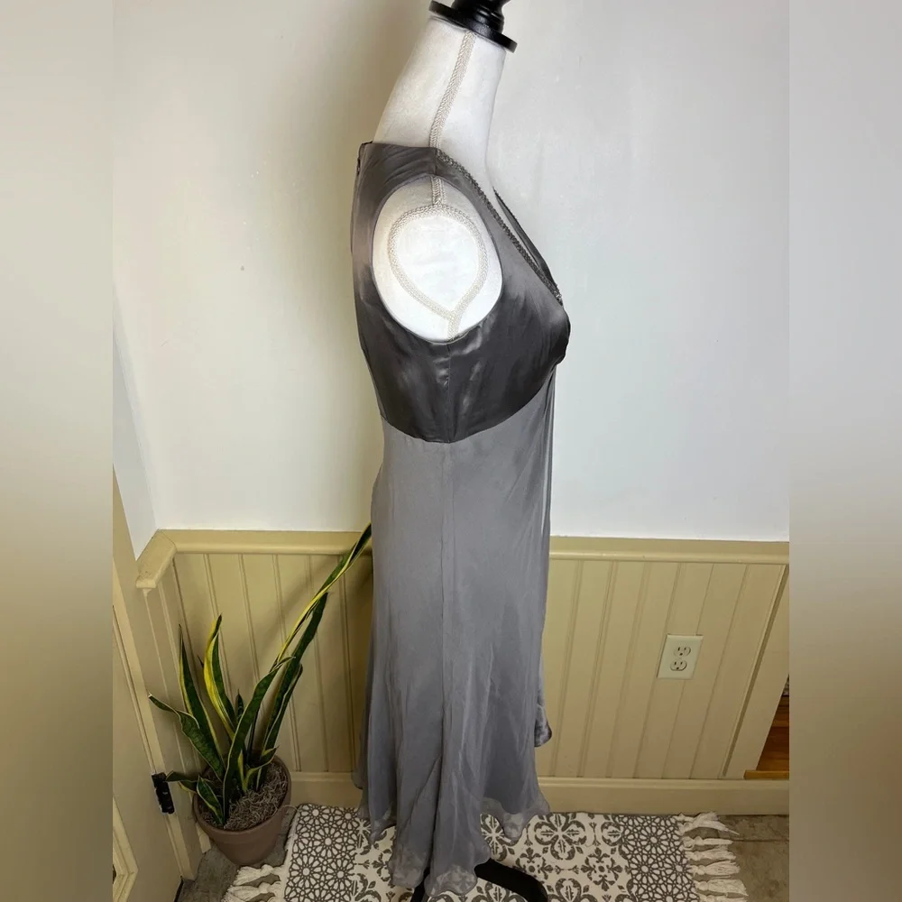 Vintage NWT Donna Ricco NY Dress Sz 4 Silk Beaded Babydoll Y2K Forest Fairycore - Picture 3 of 12